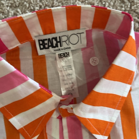 Beach Riot striped button up. S/M - Picture 6 of 14